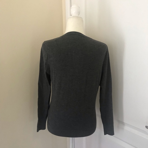 Charter Club Gray Bow Pearl Cardigan Sweater NWT - Picture 4 of 7